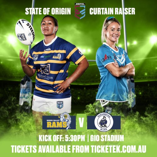 The Woden Valley Rams will take on the Queanbeyan Blues in the curtain raiser...