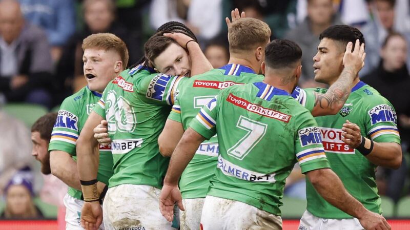 NRL: Canberra Raiders' James Schiller scores cracker to topple Melbourne Storm