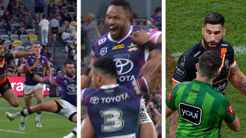 ‘Absolute shocker’: Last-second call robs Tigers as Cowboys secure ‘great escape’