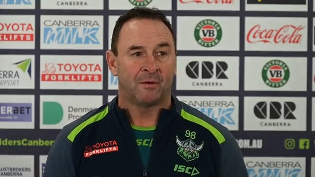 Coach Ricky Stuart talks to the media about his contract extension, an...