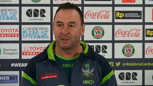 Raiders: Raiders coach Ricky Stuart talks to the media about Saturday afternoon…