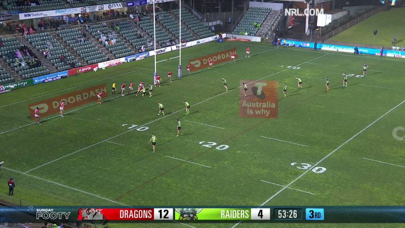 Young slips right through the Dragons defence to score! #WeAreRaiders ...