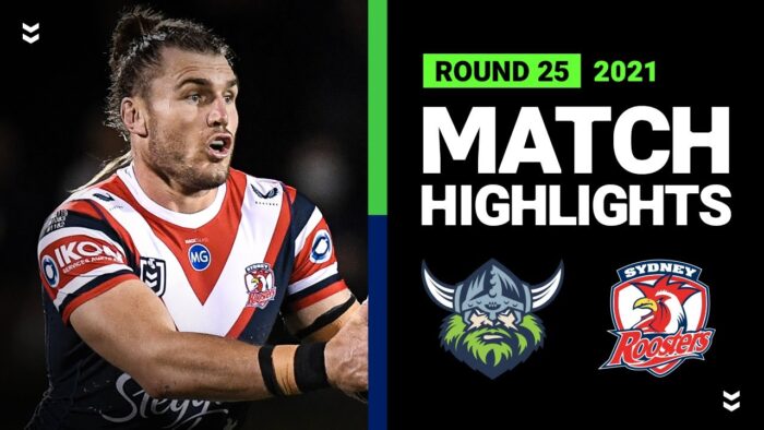 Video: Raiders v Roosters Match Highlights | Round 25, 2021 | Telstra Premiership | NRL