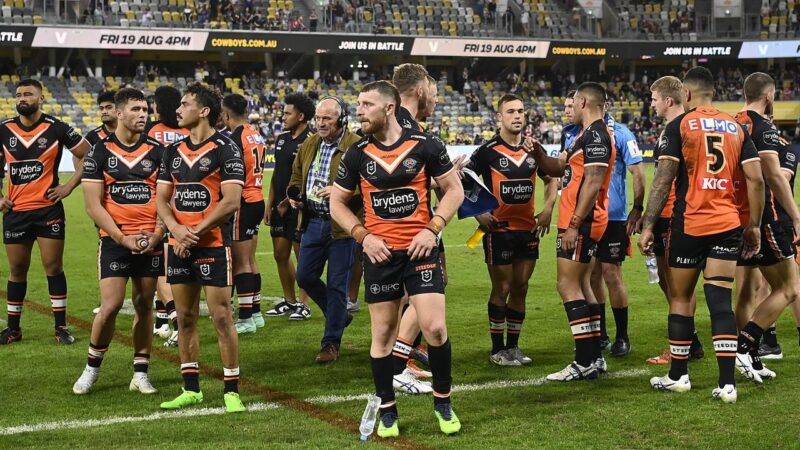 ‘Exploring all options’: Tigers may look to appeal loss to Cowboys as NRL responds to bunker farce