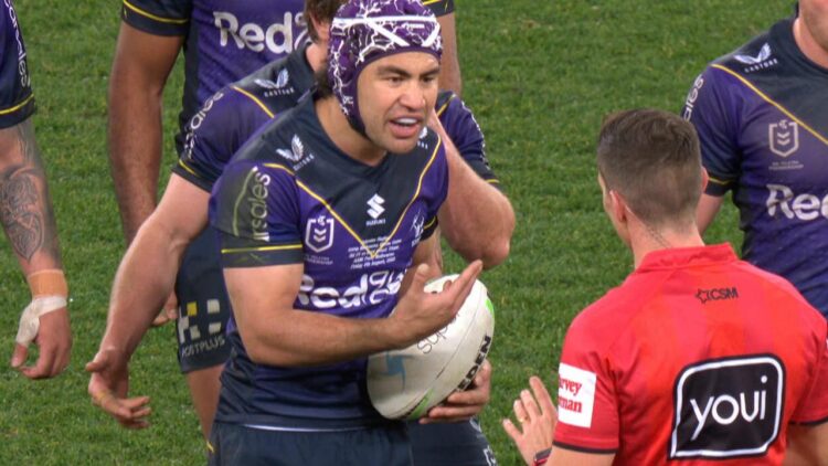 Melbourne Storm halfback Jahrome Hughes.