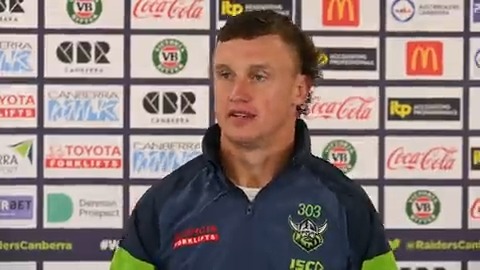 Jack Wighton talks to the media about Saturday’s match against the Panthers.  #WeAreRaiders …