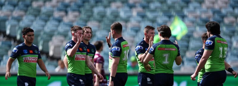 Raiders Jersey Flegg side finish season with dominant win over Manly