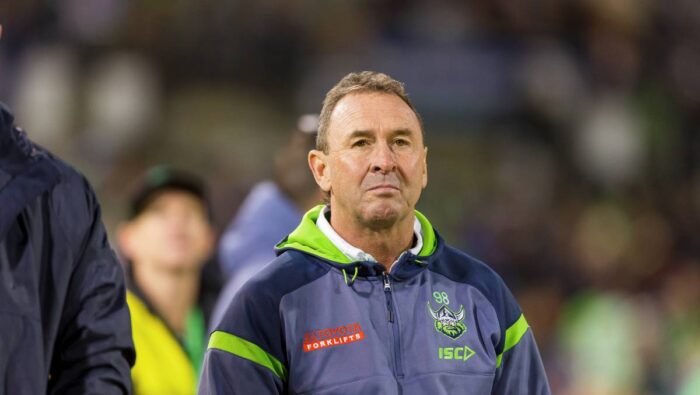 Raiders coach Ricky Stuart breaks silence on 'weak-gutted dog' comments, family history with Penrith Panther Jaeman Salmon