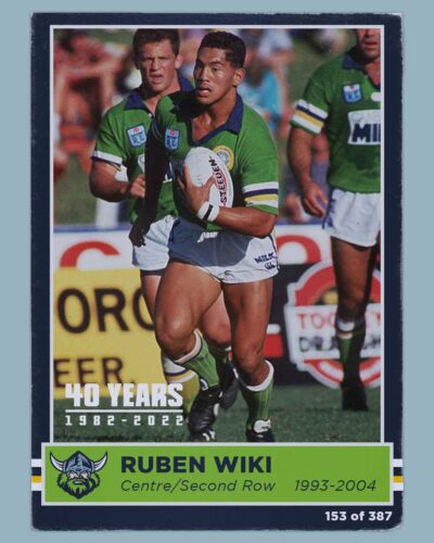 Ruben Wiki, Colin Best and Hudson Young feature in this week’s 40th anniversary footy card…