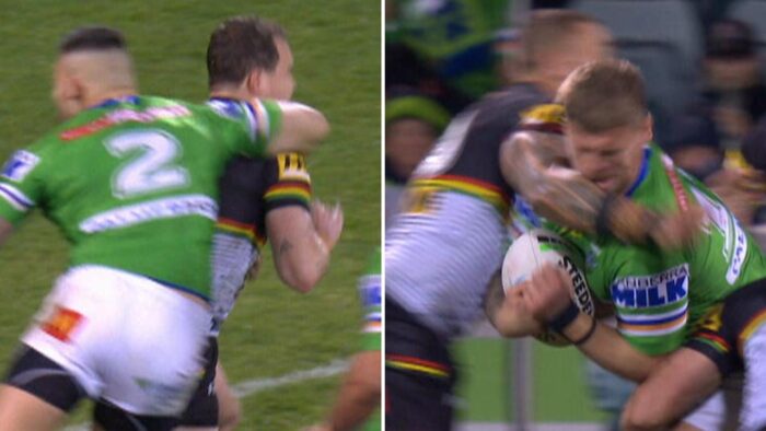 Two ugly high shots send Panthers and Raiders’ guns to the bin in chaotic scenes