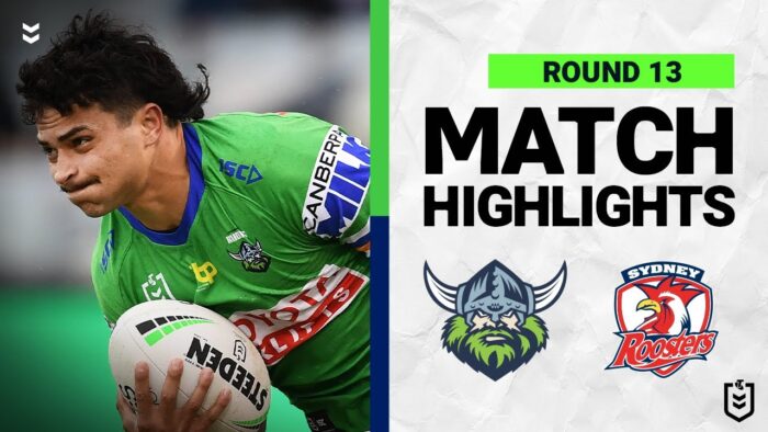 Video: Canberra Raiders v Sydney Roosters | Match Highlights | Round 13, 2022 | NRL