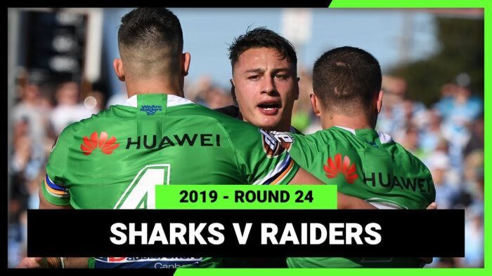 Video: Cronulla-Sutherland Sharks v Canberra Raiders Round 24, 2019 | Full Match Replay | NRL