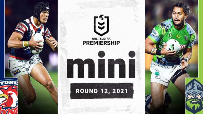 Video: Makeshift Roosters take aim at desperate Raiders | Match Mini | Round 12, 2021 | NRL