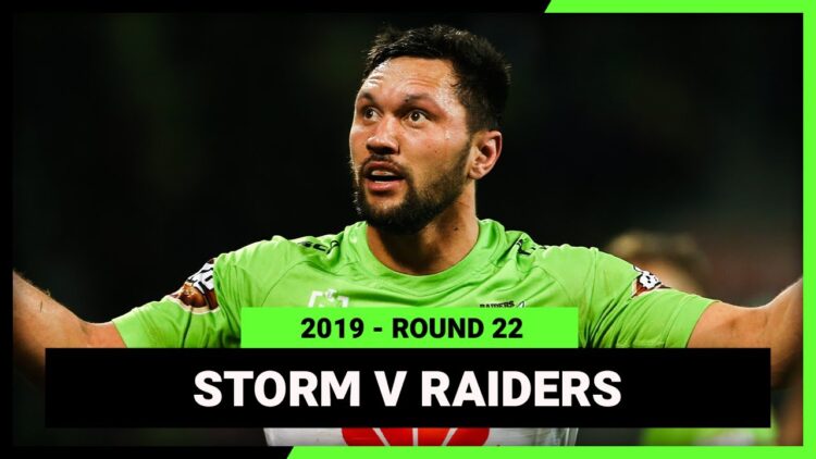Video: Melbourne Storm v Canberra Raiders Round 22, 2019 | Full Match Replay | NRL