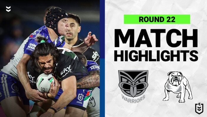 Video: New Zealand Warriors v Canterbury Bankstown Bulldogs | Match Highlights | Round 22, 2022 | NRL