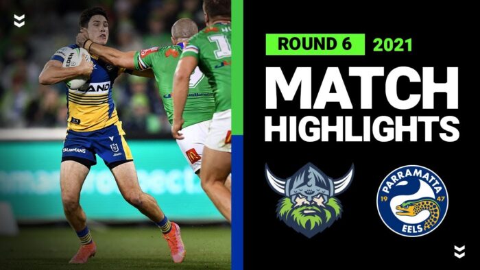 Video: Raiders v Eels Match Highlights | Round 6, 2021 | Telstra Premiership | NRL