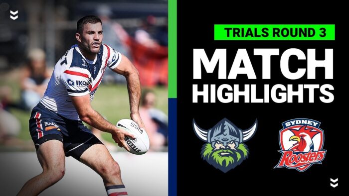 Video: Raiders v Roosters Match Highlights | Pre-Season Trials Round 3 | NRL