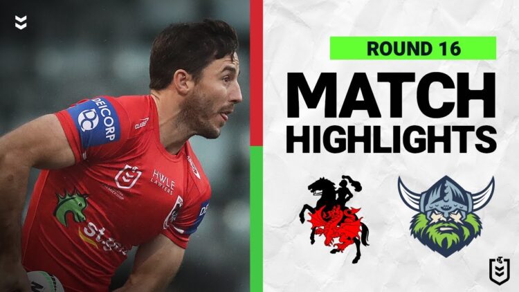 St George Illawarra Dragons v Canberra Raiders | Match Highlights | Round 16, 2022 | NRL