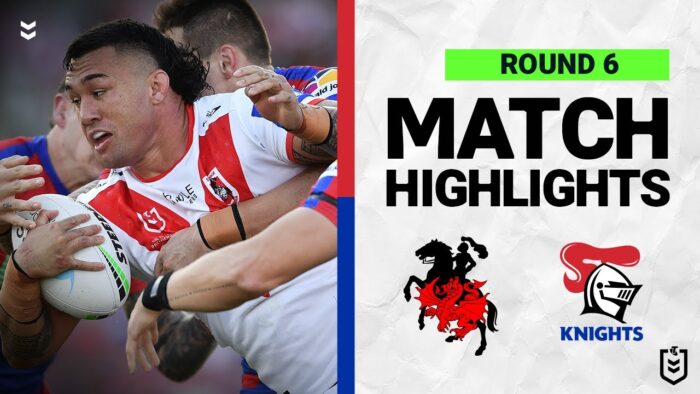 Video: St George Illawarra Dragons v Newcastle Knights | Match Highlights | Round 6, 2022 | NRL
