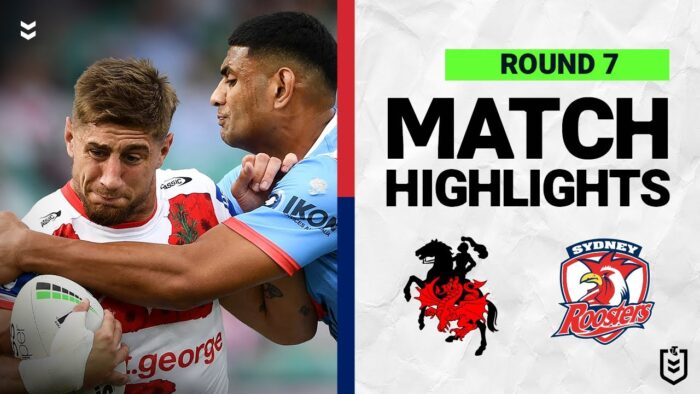 Video: St George Illawarra Dragons v Sydney Roosters | Match Highlights | Round 7, 2022 | NRL