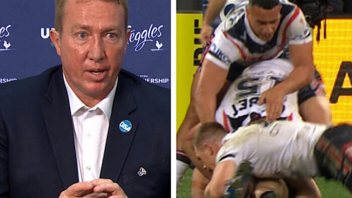 ‘Got an opinion on everything’: Tallis critical as tight-lipped Robbo avoids Collins hip drop tackle