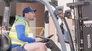 Is it easier to play NRL or learn to operate a forklift? A few of the Raiders boys found out...