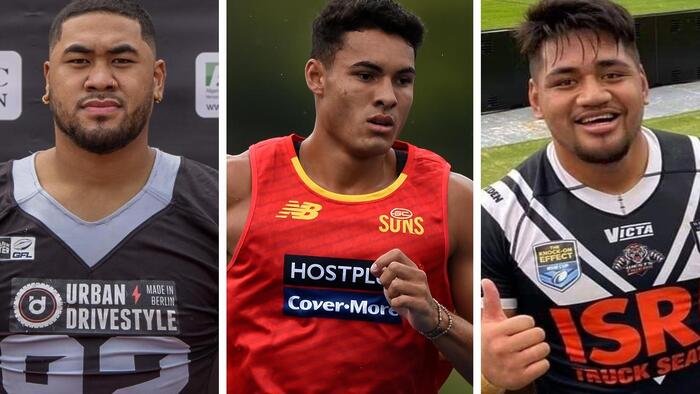 Delisted AFL hopeful, ex-Tigers beast and 125kg rugby convert take big step towards NFL dream