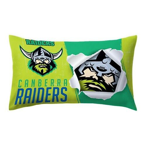 NRL Canberra Raiders Single Pillow case 73cm x 48cm Raidercast