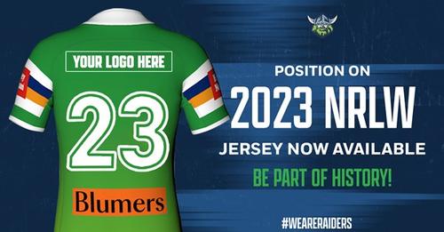 The Canberra Raiders have opened up the opportunity for a company to feature on the back of the...