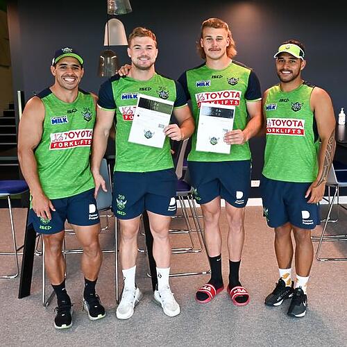 Jamal Fogarty, Hudson Young, Josh Allen and Hohepa Puru were recognised this morning for their...