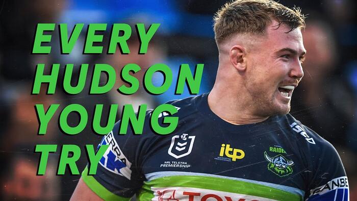 Every Hudson Young try from season 2022 | NRL Highlights | Canberra Raiders