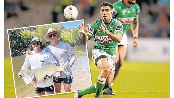 'He was in the zone': Raiders halves bond over Murrumbidgee monster catch