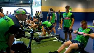 James Schiller, Caleb Antill and Alex Purnell OAM speak to the media after Rowing Australia's visit...