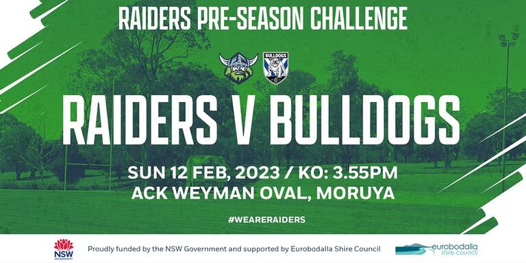 Raiders to take first trial to Moruya as part of NRL pre-season challenge