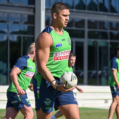 Mooney during Raiders 2023 pre-season training.