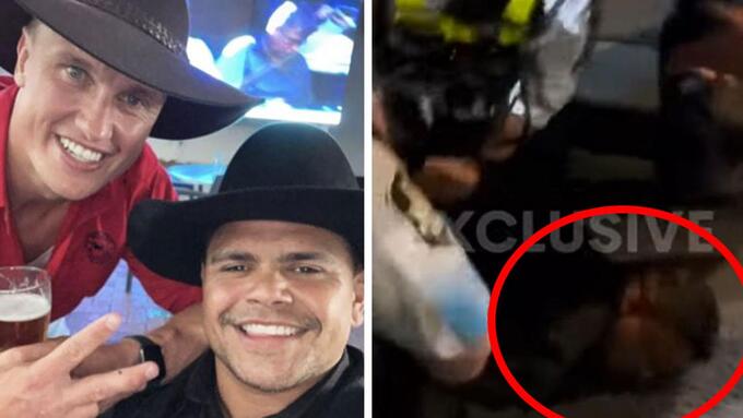 Harrowing footage shows Latrell Mitchell, Jack Wighton arrested