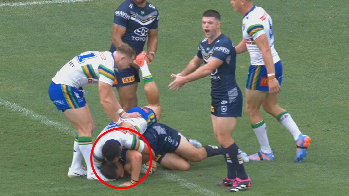 Jordan Rapana faces nervous wait after 'brutal' hit on Cowboys fullback Scott Drinkwater