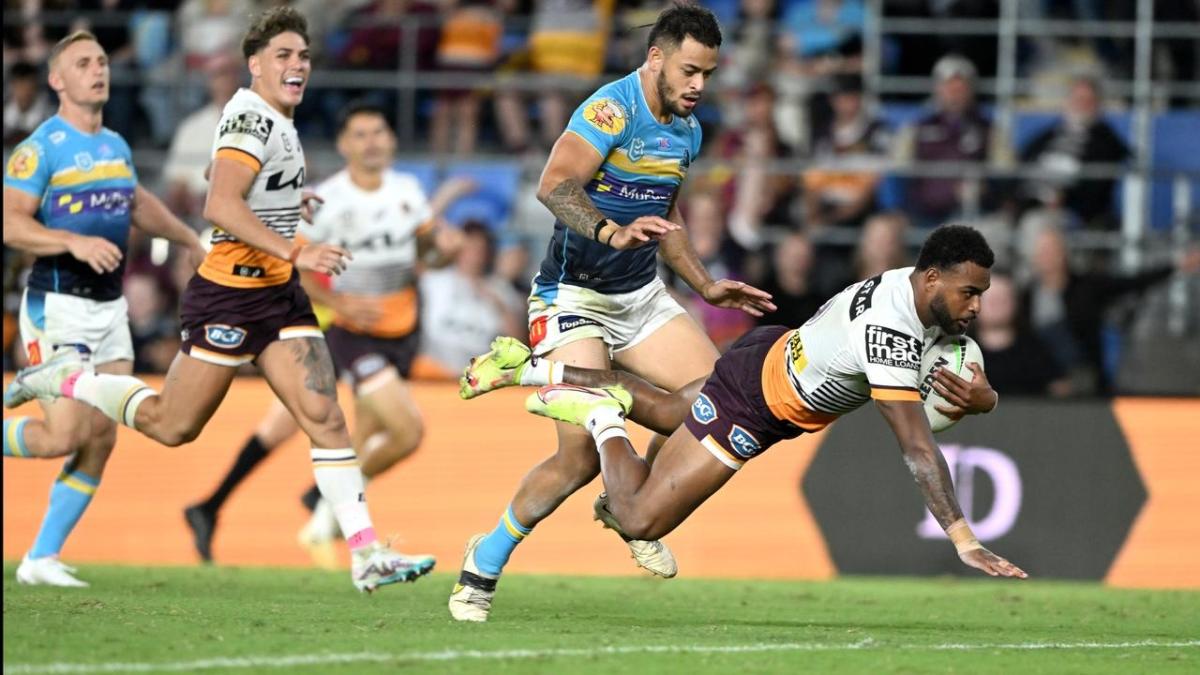 Broncos blitz Titans in Qld derby to hit NRL summit