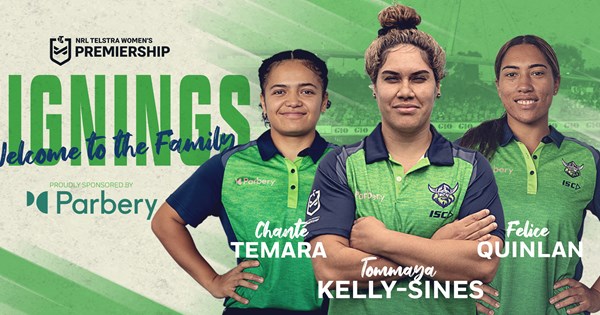 Raiders add three more players to NRLW roster