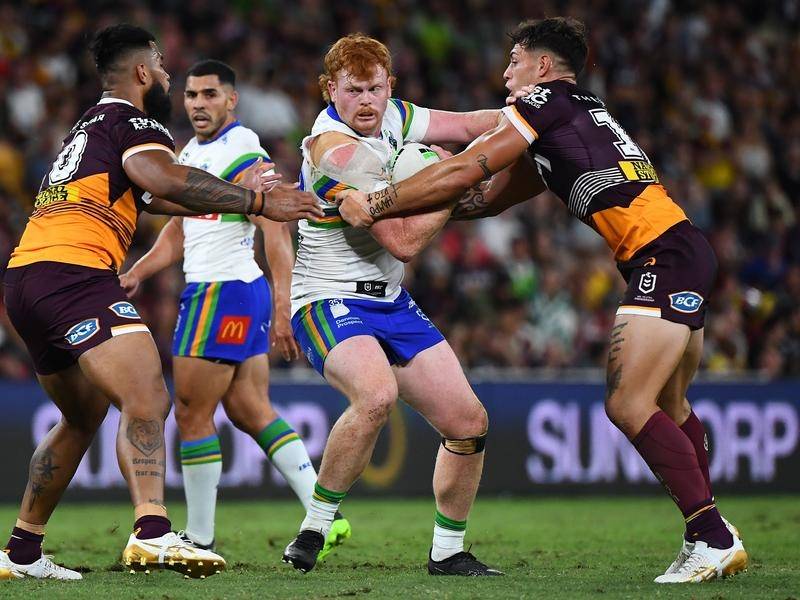 Corey Horsburgh's form for Canberra has him in Queensland State of Origin selection discussion. (Jono Searle/AAP PHOTOS)