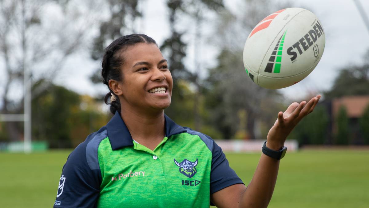 The Raiders spotted PNG representative Ua Ravu at a clinic in Griffith. Picture supplied