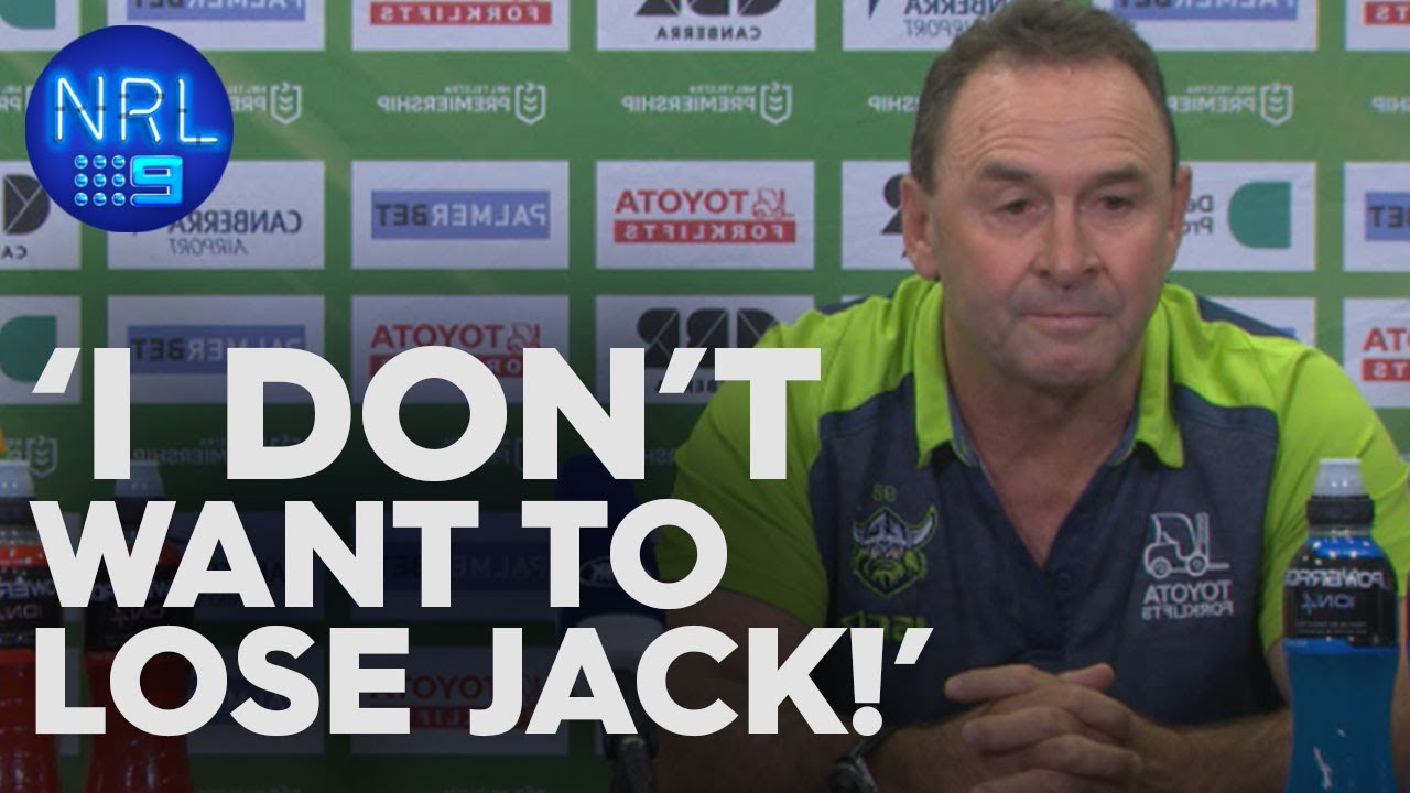 Video: Ricky Stuart's DESPERATE plea to keep Jack Wighton at the Raiders: NRL Presser | NRL on Nine