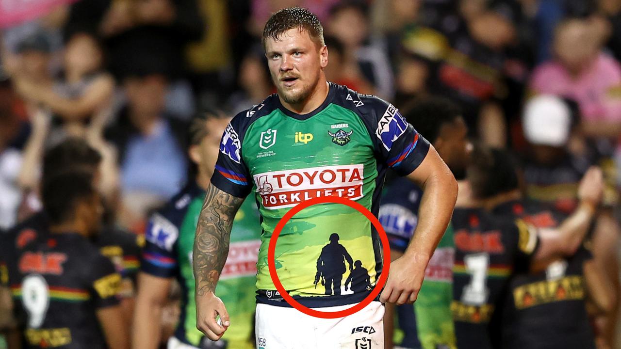 Second club in ANZAC jersey storm as Raiders accused of using US soldier stock image