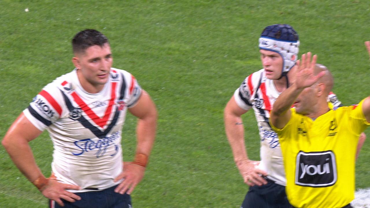 ‘Totally unnecessary’: Roosters enforcer Radley binned over ‘silly’ foul play act on Munster