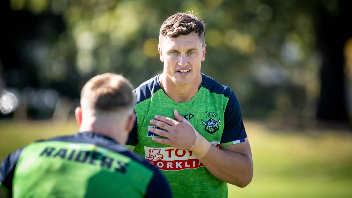 Jack Wighton at Raiders training. Picture by Elesa Kurtz