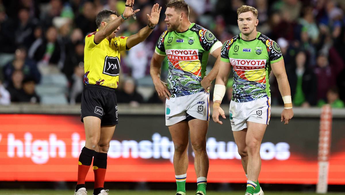 Hudson Young was sin-binned against Manly. Picture Getty Images