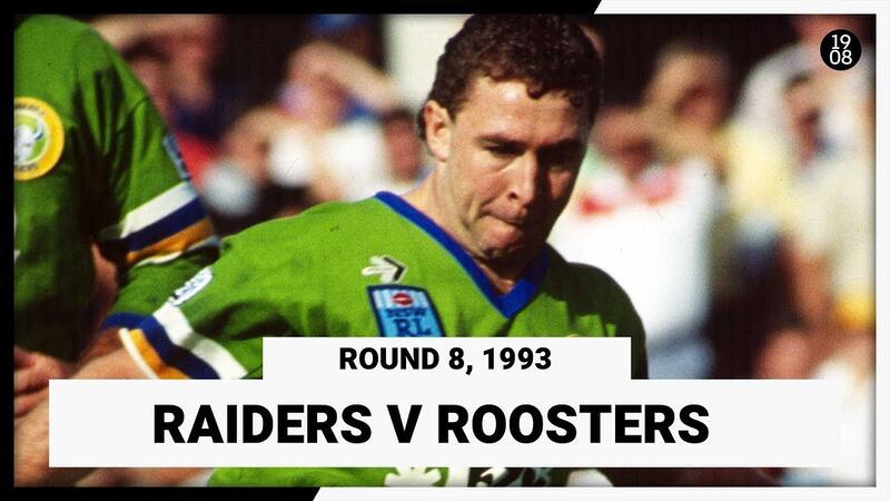 VIDEO | Canberra Raiders v Eastern Suburbs Roosters | Round 8, 1993 | Full Match Replay | NRL Throwback