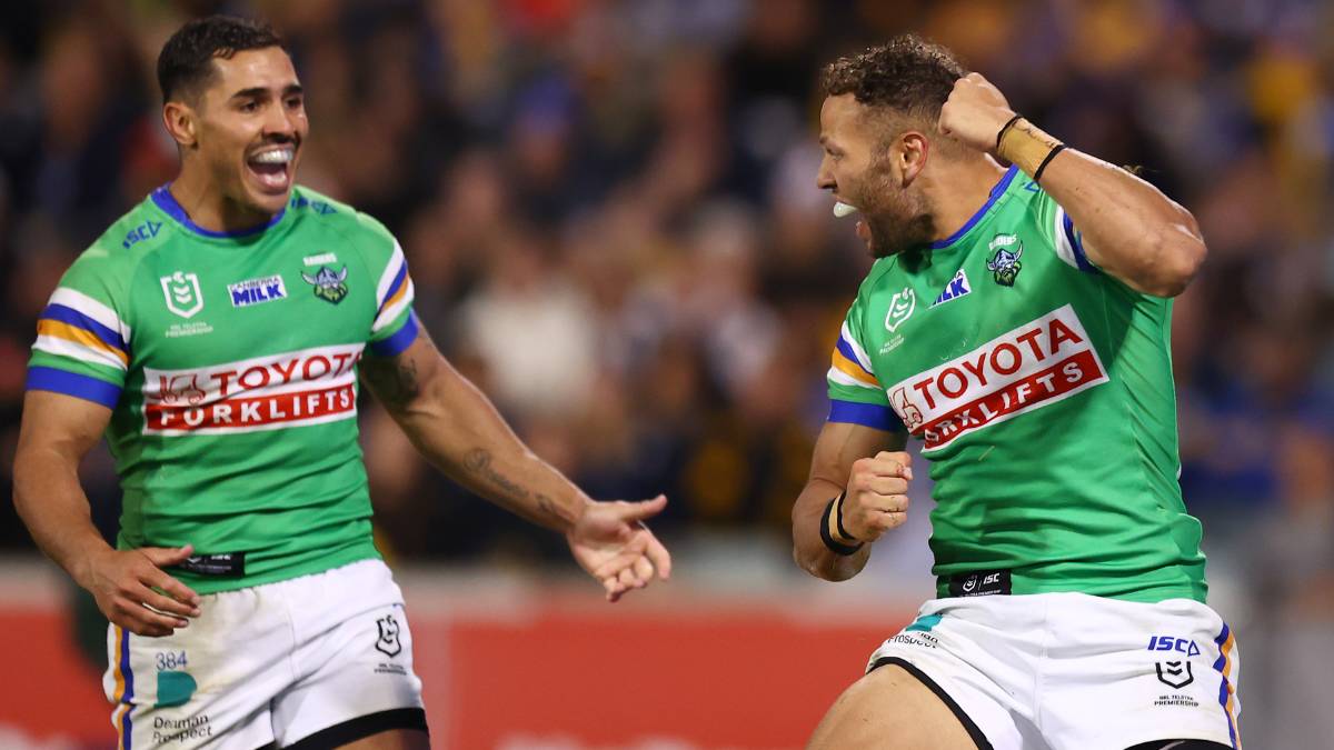 Raiders fullback Sebastian Kris is desperate to perform his trademark spear dance against Manly on Sunday. Picture Getty Images