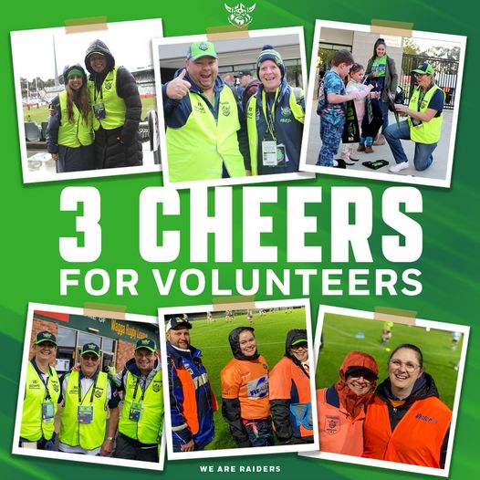 The Raiders and Canberra Region Rugby League would like to acknowledge the hundreds of volunteers that help deliver our