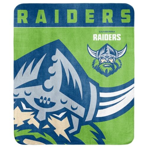 Canberra Raiders NRL Polar Fleece Rug Throw Rug Blanket! Raidercast